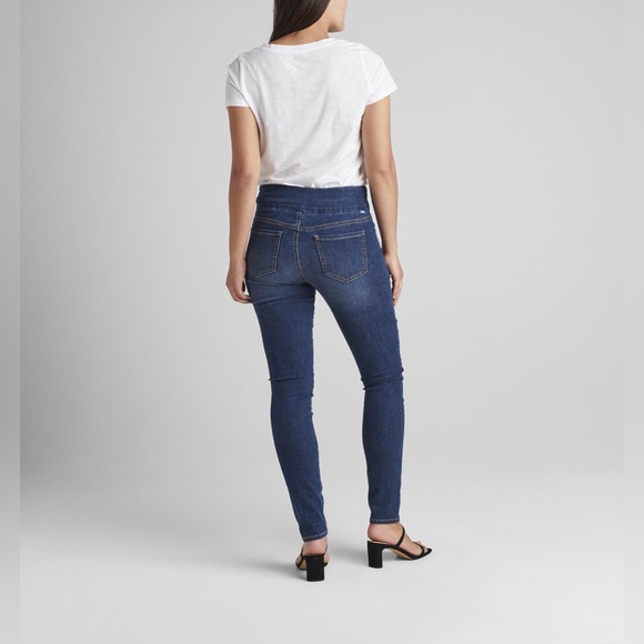 Nora Mid Rise Skinny Pull-On Jeans "anchor blue" - Picture 2 of 3